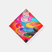 Künstlerische Farbe Serviette (Ecke)