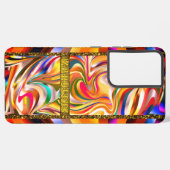Künstlerische Farben verwirbeln Stilvoll Samsung Galaxy Hülle (Rückseite (Horizontal))