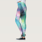 Künstlerische Farbenfrohe Aurora Borealis Lights Leggings (Links)