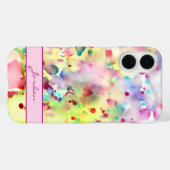 Künstlerische Farbfarbige Spritzer mit Namen Case-Mate iPhone Hülle (Rückseite (Horizontal))