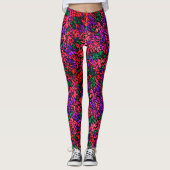 Künstlerische farbige Pflanze Botanisches Wasser Leggings (Vorderseite)