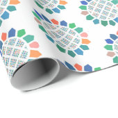 Künstlerische Farbsonnenblumen Geschenkpapier (Rolleneckpunkt)