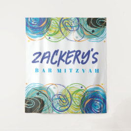 KÜNSTLERISCHE FARTSY Bar Bat Mitzvah Foto Op Hinte Wandteppich