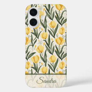 Künstlerische Feiertags-Geschenktulpe Name iPhone 16 Hülle