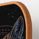 Künstlerische Feline Circle Twin Cats Pickleball Schläger (Linke Seite)