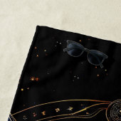 Künstlerische Feline Circle Twin Cats Strandtuch (Beispiel)