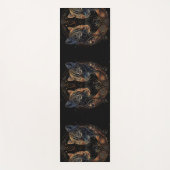 Künstlerische Feline Circle Twin Cats Yogamatte (Vorderseite)