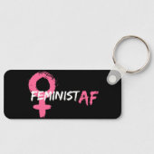 Künstlerische Feministin AF Rosa Frauensymbol Schlüsselanhänger (Vorderseite)