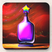 Künstlerische Flasche Getränkeuntersetzer (Vorderseite)