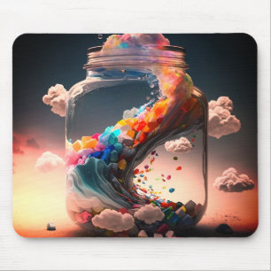 Künstlerische Flasche Mousepad