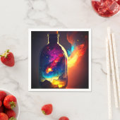 Künstlerische Flasche Serviette (Beispiel)