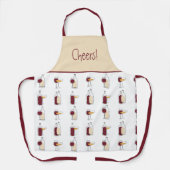 Künstlerische Flasche und Glasmuster Schürze (Vorderseite)