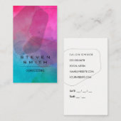 Künstlerische Formen und Wasserfarben | Beratung Terminkarte (Vorne/Hinten)