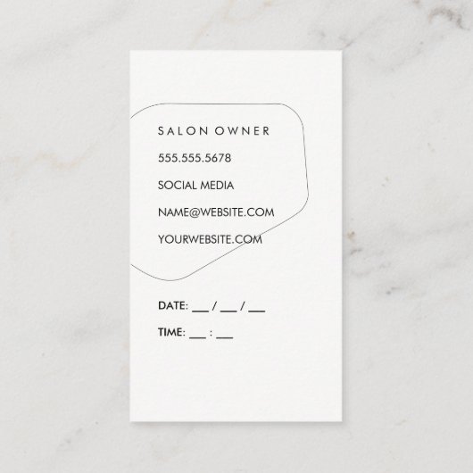 Künstlerische Formen und Wasserfarben | Zig Zap Mu Terminkarte (Rückseite)