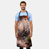 Künstlerische Full Print Kitchen Schürze (Getragen)