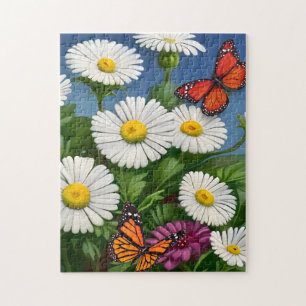 Künstlerische Fun Daisis und Schmetterlinge Puzzle