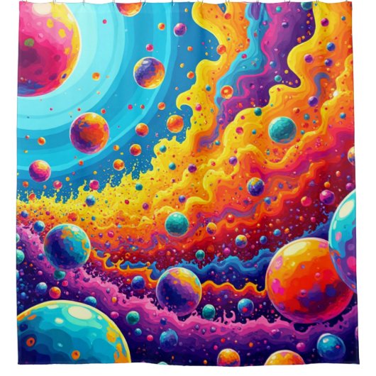 Künstlerische Galaxie Duschvorhang (Vorderseite)