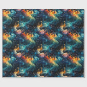 Künstlerische Galaxie Geschenkpapier (Flach)