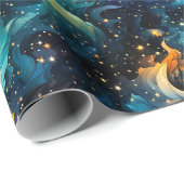 Künstlerische Galaxie Geschenkpapier (Rolleneckpunkt)
