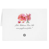 Künstlerische Gänseblümchen-Karte (Rückseite Horizontal)