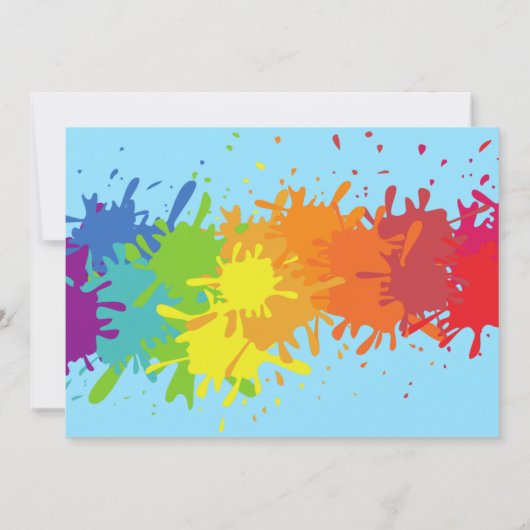 Künstlerische Geburtstagsparty Danke Karte (Rückseite)