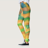 Künstlerische Gelb- und Blue-Multi-Leggings Leggings (Links)