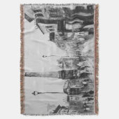 Künstlerische Gemälde in Schwarz und Weiß. Decke (Vorderseite Vertikal)