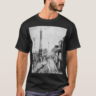 Künstlerische Gemälde in Schwarz und Weiß. T-Shirt