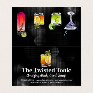 Künstlerische gemischte Cocktailgetränke Visitenkarten