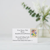 Künstlerische Geschäfts-Karte fertigen den Trendy Telefonnummerkarte (Stehend Vorderseite)