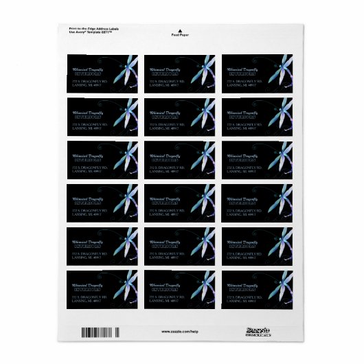 Künstlerische Geschäftsadresse Adressaufkleber (Vorne)