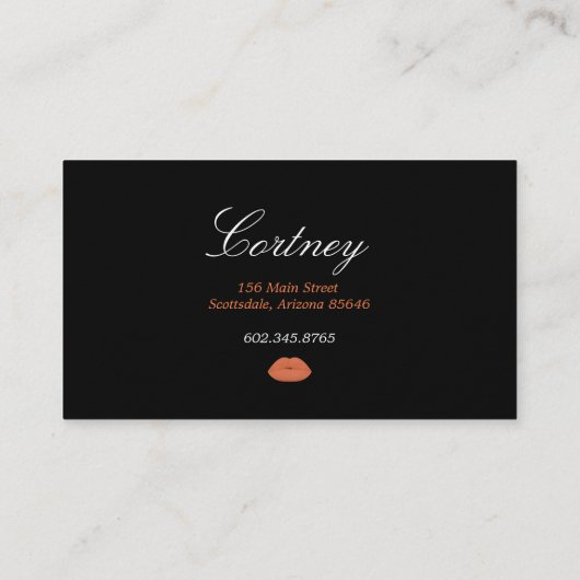 Künstlerische Gestaltung/Pfirsichlippen - dicke Vi Visitenkarte (Rückseite)