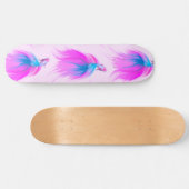 Künstlerische Girly Neon Pink Blue Painted Betta F Skateboard (Horizontal)