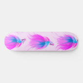 Künstlerische Girly Neon Pink Blue Painted Betta F Skateboard (Horizontal)