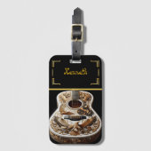 Künstlerische Gitarre Zippo: Wildlife Design Gepäckanhänger (Vorderseite Vertikal)