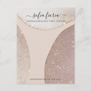 Künstlerische Glitter-Groß-Schmuckanzeigekarte Postkarte