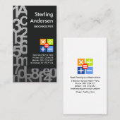 Künstlerische Gold-Zahlen Buchführung Visitenkarte (Vorne/Hinten)