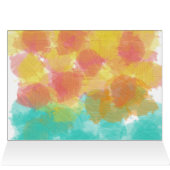 Künstlerische Gouache Watercolor Wedding Tischnumm (Innenansicht Horizontal (Oben))