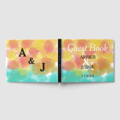 Künstlerische Gouache Wedgram Gästebuch (Voll)