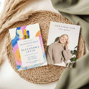 Künstlerische Graduierungspartei für Abstraktes Fo Einladung