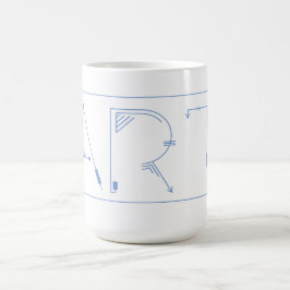 Künstlerische Grafik Linien Typografie ART Kaffeem Kaffeetasse
