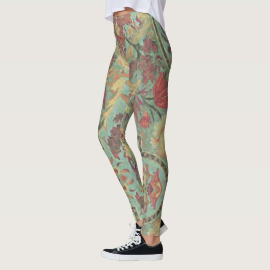 Künstlerische Green Damask Leggings (Links)