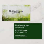 Künstlerische grüne visitenkarte (Vorne/Hinten)