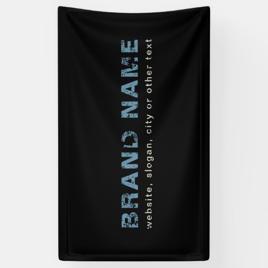 Künstlerische Grunge-Bezeichnung für Blau und Schw Banner (Vertikal)