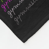 Künstlerische Gymnastik-bunte Typografie Fleecedecke (Ecke)