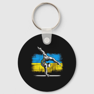 Künstlerische Gymnastik Ukrainisch Ukraine Flagge Schlüsselanhänger