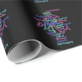 Künstlerische Gymnastik Word Cloud Geschenkpapier (Rolleneckpunkt)