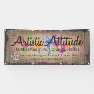 Künstlerische Haltungs-Farben-Spritzer-Fahne Banner