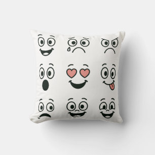 Künstlerische Hand Emojy Gesicht Kissen
