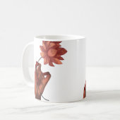 Künstlerische Hand mit Blumen-Kaffeetasse Kaffeetasse (Vorderseite Links)